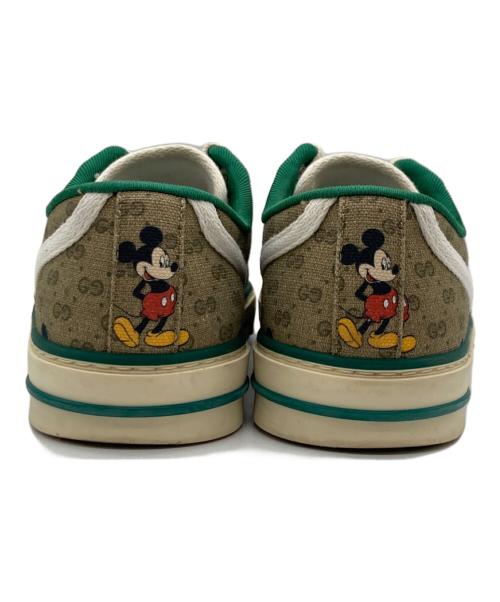 GUCCI（グッチ）GUCCI (グッチ) DISNEY (ディズニー) Tennis 1977 ローカットスニーカー ブラウン サイズ:37の古着・服飾アイテム