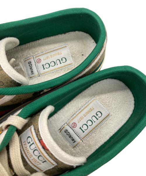 GUCCI（グッチ）GUCCI (グッチ) DISNEY (ディズニー) Tennis 1977 ローカットスニーカー ブラウン サイズ:37の古着・服飾アイテム