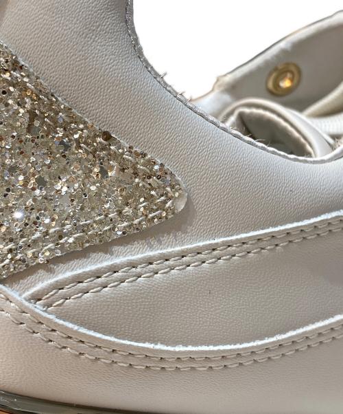 DIANA（ダイアナ）DIANA (ダイアナ) グリッター ヒールアップスニーカー ベージュ サイズ:US7.5の古着・服飾アイテム