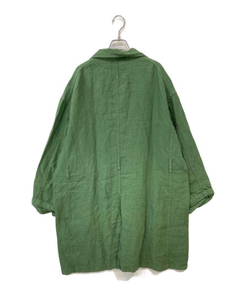 Veritecoeur（ヴェリテクール）Veritecoeur (ヴェリテクール) ベルギーリネンコート グリーン サイズ:Fの古着・服飾アイテム