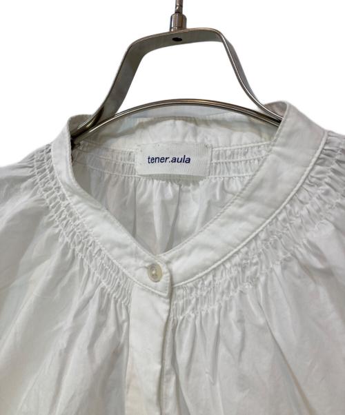 TENER AULA（テナアウラ）TENER AULA (テナアウラ) Heavenly (ヘブンリー) 80s タイプ ライター シャーリング ブラウス ホワイト サイズ:-の古着・服飾アイテム