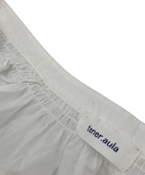 TENER AULA（テナアウラ）TENER AULA (テナアウラ) Heavenly (ヘブンリー) 80s タイプ ライター シャーリング ブラウス ホワイト サイズ:-の古着・服飾アイテム