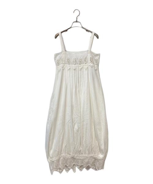 Belle vintage（ベル ヴィンテージ）Belle vintage (ベル ヴィンテージ) モチーフレースコクーン2wayワンピース ホワイト サイズ:1の古着・服飾アイテム