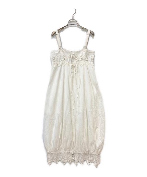 Belle vintage（ベル ヴィンテージ）Belle vintage (ベル ヴィンテージ) モチーフレースコクーン2wayワンピース ホワイト サイズ:1の古着・服飾アイテム