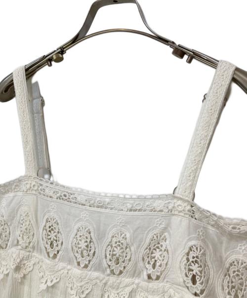 Belle vintage（ベル ヴィンテージ）Belle vintage (ベル ヴィンテージ) モチーフレースコクーン2wayワンピース ホワイト サイズ:1の古着・服飾アイテム