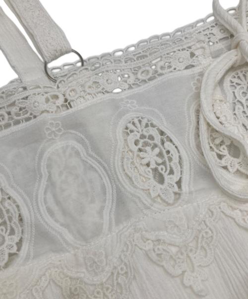 Belle vintage（ベル ヴィンテージ）Belle vintage (ベル ヴィンテージ) モチーフレースコクーン2wayワンピース ホワイト サイズ:1の古着・服飾アイテム