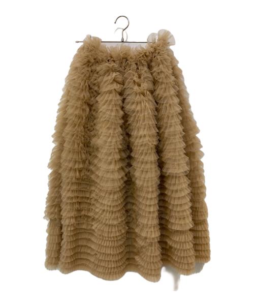 Bibiy.（ビビィ）Bibiy. (ビビィ) DARLENE SHUSHU SKIRT ベージュ サイズ:Fの古着・服飾アイテム