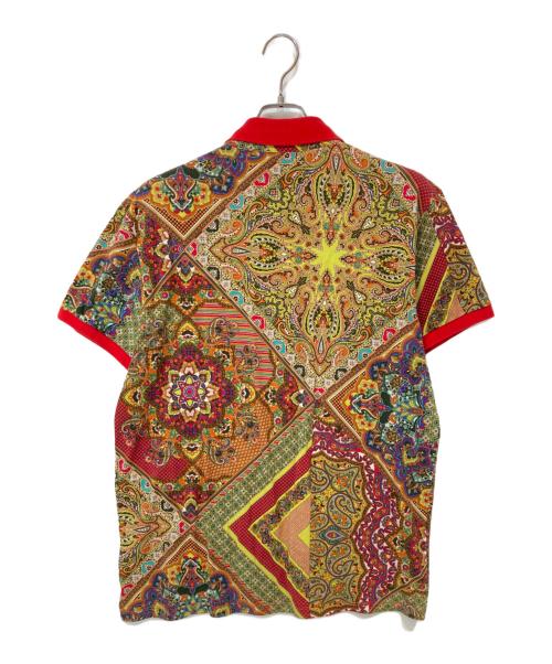 ETRO（エトロ）ETRO (エトロ) 総柄半袖ポロシャツ レッド サイズ:XLの古着・服飾アイテム