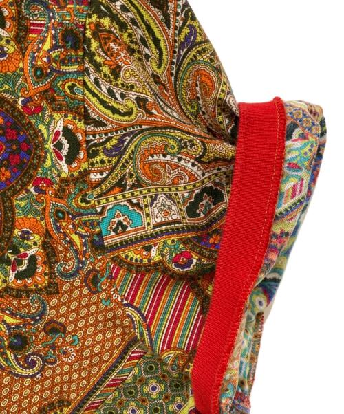 ETRO（エトロ）ETRO (エトロ) 総柄半袖ポロシャツ レッド サイズ:XLの古着・服飾アイテム