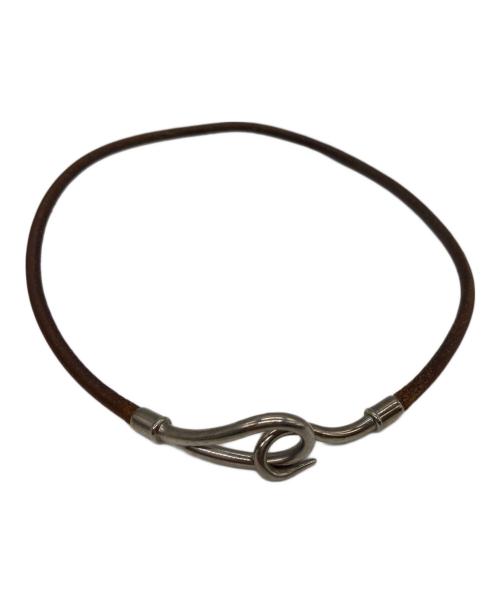 HERMES（エルメス）HERMES (エルメス) ジャンボチョーカー ブラウン×シルバー サイズ:-の古着・服飾アイテム