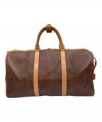 ETROエトロ）の古着「ペイズリー柄2WAYレザーボストンバッグ」｜ブラウン