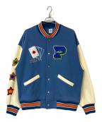 NEW WAVE STREET CULTURE DESIGN BY INFLATIONインフレーション）の古着「スタジャン」｜ブルー