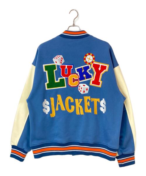 NEW WAVE STREET CULTURE DESIGN BY INFLATION（インフレーション）NEW WAVE STREET CULTURE DESIGN BY INFLATION (インフレーション) スタジャン ブルー サイズ:XLの古着・服飾アイテム