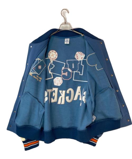 NEW WAVE STREET CULTURE DESIGN BY INFLATION（インフレーション）NEW WAVE STREET CULTURE DESIGN BY INFLATION (インフレーション) スタジャン ブルー サイズ:XLの古着・服飾アイテム