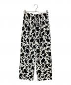 BEAUTY&YOUTHビューティーアンドユース）の古着「ボタニカルプリント イージーパンツ」｜ホワイト