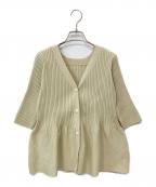 GALLARDA GALANTEガリャルダガランテ）の古着「ペプラムハーフスリーブカーデ」｜ベージュ