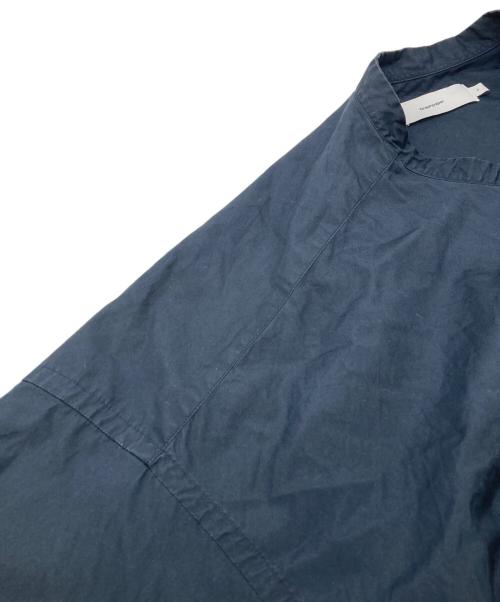 Graphpaper（グラフペーパー）Graphpaper (グラフペーパー) BROAD OVERSIZED L/S BAND COLLAR SHIRT グレー サイズ:Fの古着・服飾アイテム