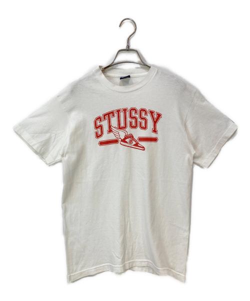 stussy（ステューシー）stussy (ステューシー) 90sプリントTシャツ ホワイト サイズ:Mの古着・服飾アイテム