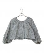 mysticミスティック）の古着「マルチWAYジャガードブラウス」｜ブルー