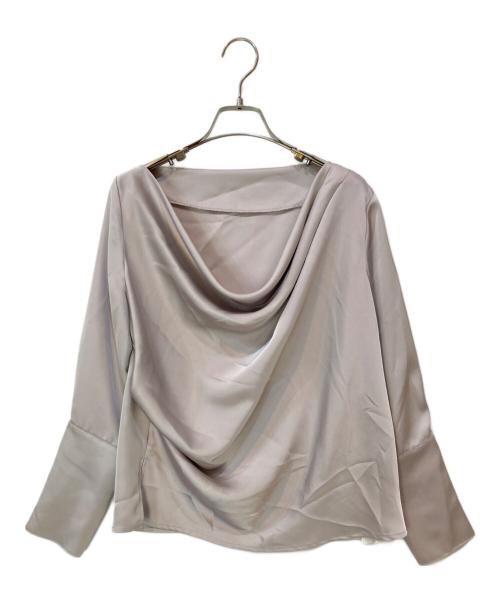 RANDA（ランダ）RANDA (ランダ) サテンドレープブラウス グレー サイズ:Fの古着・服飾アイテム