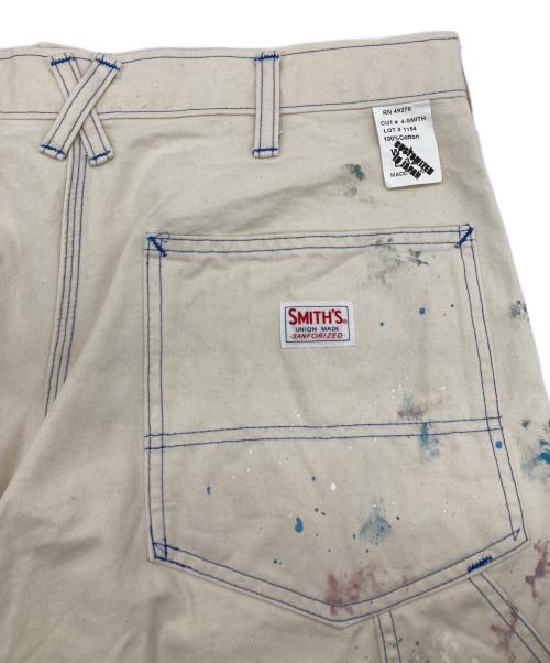 SMITH'S（スミス）SMITH'S (スミス) ペイント加工チャーリーパンツザオリジナル ホワイト サイズ:W34L32の古着・服飾アイテム