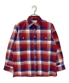 INDIVIDUALIZED SHIRTS×TOMORROW LAND（インディビジュアライズドシャツ×トゥモローランド）の古着「別注 コットン CPOシャツ」｜レッド