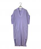 Mame Kurogouchiマメクロゴウチ）の古着「Crepe Deep V-Neck Dress」｜パープル