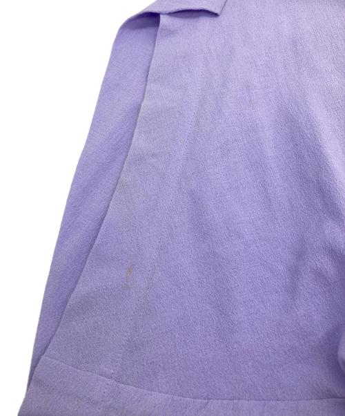 Mame Kurogouchi（マメクロゴウチ）Mame Kurogouchi (マメクロゴウチ) Crepe Deep V-Neck Dress パープル サイズ:2の古着・服飾アイテム