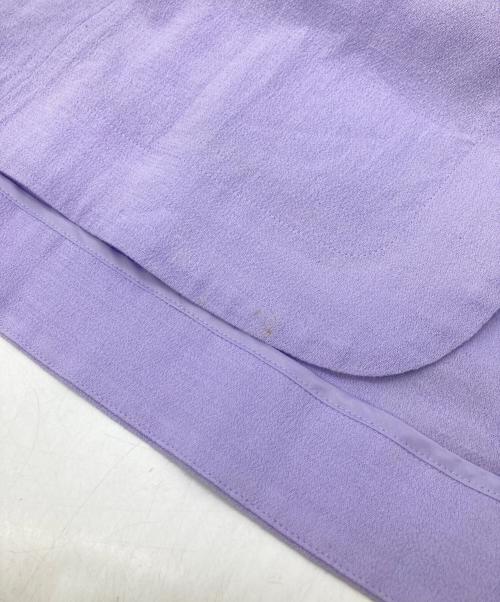 Mame Kurogouchi（マメクロゴウチ）Mame Kurogouchi (マメクロゴウチ) Crepe Deep V-Neck Dress パープル サイズ:2の古着・服飾アイテム