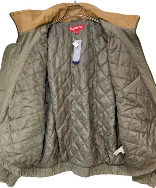 SUPREME（シュプリーム）SUPREME (シュプリーム) 25SS Leather Collar Utility Jacket カーキ サイズ:XLの古着・服飾アイテム