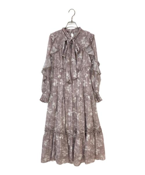 Apuweiser-riche（アプワイザーリッシェ）Apuweiser-riche (アプワイザーリッシェ) ニュアンスフラワープリントワンピース ピンクの古着・服飾アイテム