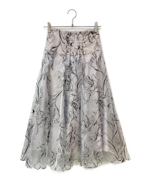 Apuweiser-riche（アプワイザーリッシェ）Apuweiser-riche (アプワイザーリッシェ) ピオニーライン刺繍スカート ピンクの古着・服飾アイテム