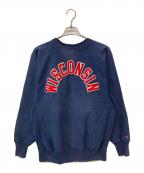 Champion REVERSE WEAVEチャンピオン リバース ウィーブ）の古着「90s WISCONSIN カレッジスウエット」｜ネイビー