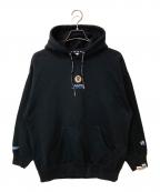 Aape BY A BATHING APEエーエイプ バイ アベイシングエイプ）の古着「プルオーバーパーカー」｜ブラック