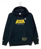 Aape BY A BATHING APEエーエイプ バイ アベイシングエイプ）の古着「AAPER ALFA HOODIE」｜ブラック