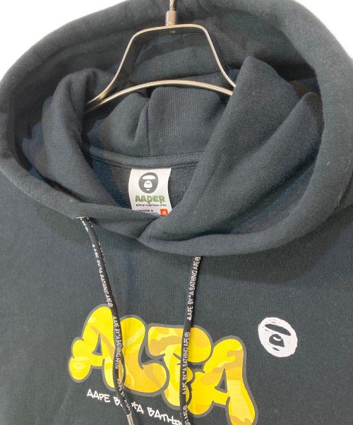 Aape BY A BATHING APE（エーエイプ バイ アベイシングエイプ）Aape BY A BATHING APE (エーエイプ バイ アベイシングエイプ) AAPER ALFA HOODIE ブラック サイズ:Mの古着・服飾アイテム
