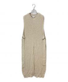 HYKE（ハイク）の古着「RIBED WOOL SLEEVELESS  SWEATER DRESS」｜ベージュ