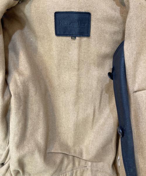 KADOYA（カドヤ）KADOYA (カドヤ) K'S LEATHER (ケーズレザー) Swedish motorcycle jacket スウェーデン軍モーターサイクルジャケット ブラック サイズ:LLの古着・服飾アイテム