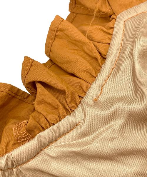 perna（ペルナ）perna (ペルナ) ギャザーキャミフリルワンピース ブラウン サイズ:Lの古着・服飾アイテム