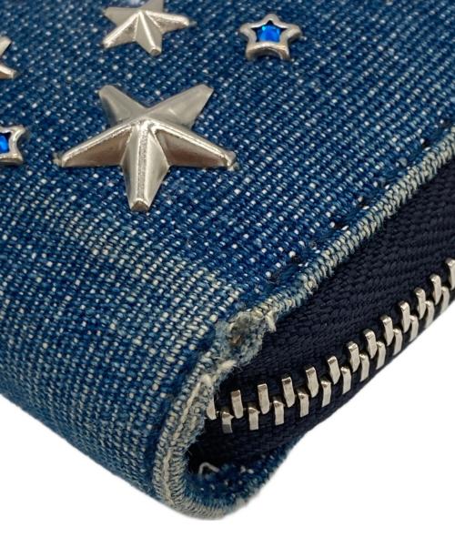 JIMMY CHOO（ジミーチュウ）JIMMY CHOO (ジミーチュウ) デニム スタースタッズ ウォレット インディゴ サイズ:-の古着・服飾アイテム