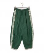 etsintaエシンタ）の古着「リメイクジャージカーブパンツ」｜グリーン