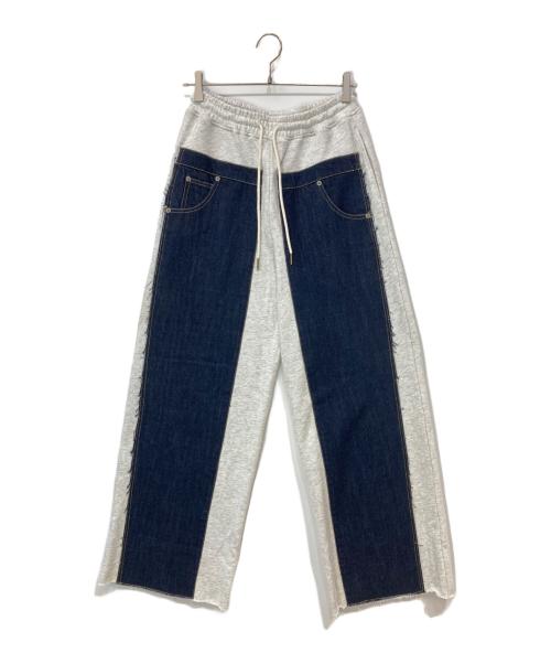 FIG&VIPER（フィグアンドヴァイパー）FIG&VIPER (フィグアンドヴァイパー) デニム×スウェットワイドPT インディゴ サイズ:Fの古着・服飾アイテム