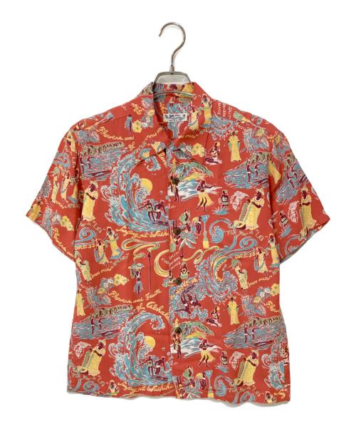 Sun Surf（サンサーフ）Sun Surf (サンサーフ) SURFING AT WAIKIKI アロハシャツ レッド サイズ:Sの古着・服飾アイテム