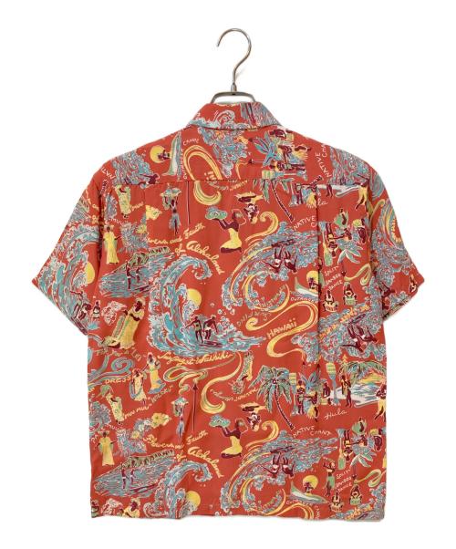 Sun Surf（サンサーフ）Sun Surf (サンサーフ) SURFING AT WAIKIKI アロハシャツ レッド サイズ:Sの古着・服飾アイテム