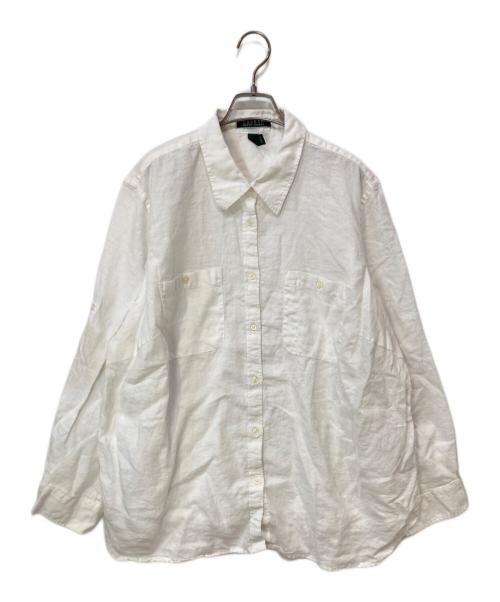 LAUREN RALPH LAUREN（ローレンラルフローレン）LAUREN RALPH LAUREN (ローレンラルフローレン) リネンシャツ ホワイト サイズ:2Xの古着・服飾アイテム
