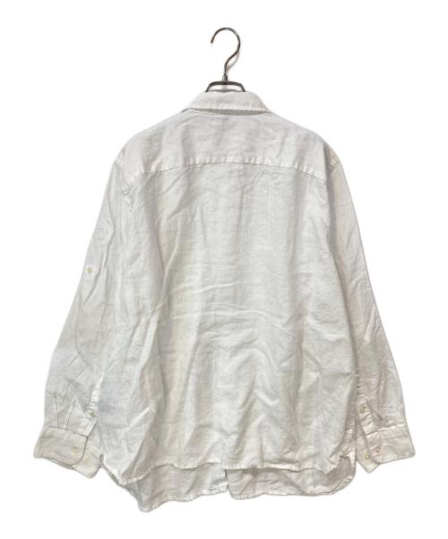 LAUREN RALPH LAUREN（ローレンラルフローレン）LAUREN RALPH LAUREN (ローレンラルフローレン) リネンシャツ ホワイト サイズ:2Xの古着・服飾アイテム