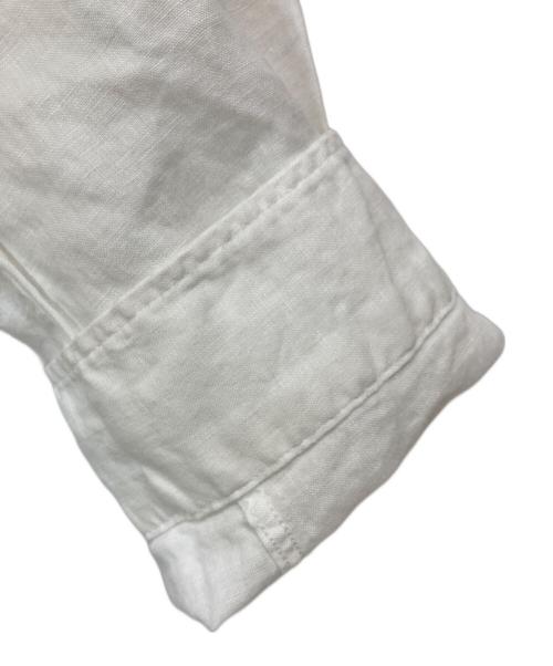 LAUREN RALPH LAUREN（ローレンラルフローレン）LAUREN RALPH LAUREN (ローレンラルフローレン) リネンシャツ ホワイト サイズ:2Xの古着・服飾アイテム