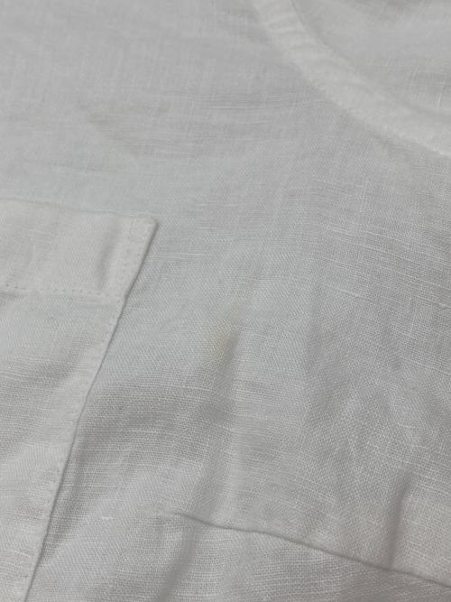 LAUREN RALPH LAUREN（ローレンラルフローレン）LAUREN RALPH LAUREN (ローレンラルフローレン) リネンシャツ ホワイト サイズ:2Xの古着・服飾アイテム