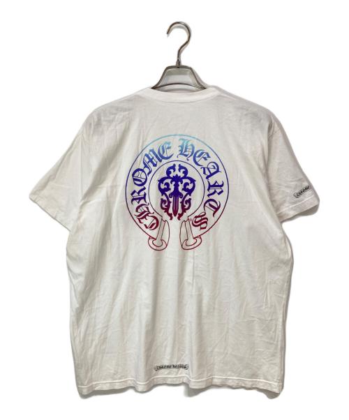 CHROME HEARTS（クロムハーツ）CHROME HEARTS (クロムハーツ) グラデーションホースシューダガープリントTシャツ ホワイト サイズ:XXLの古着・服飾アイテム