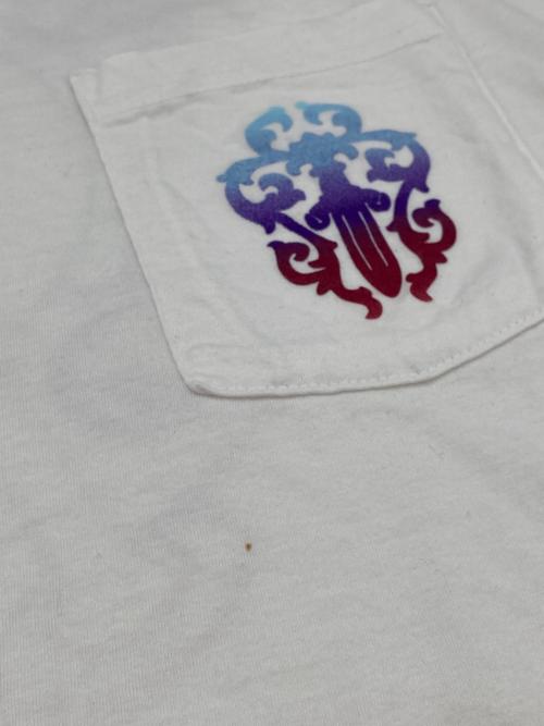 CHROME HEARTS（クロムハーツ）CHROME HEARTS (クロムハーツ) グラデーションホースシューダガープリントTシャツ ホワイト サイズ:XXLの古着・服飾アイテム